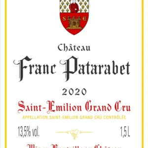 Etiquette du chateau Franc Patarabet saint-Emilion Grand-Cru